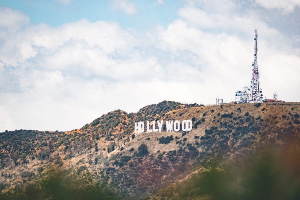 A photo of the hollywood sign in Los Angeles